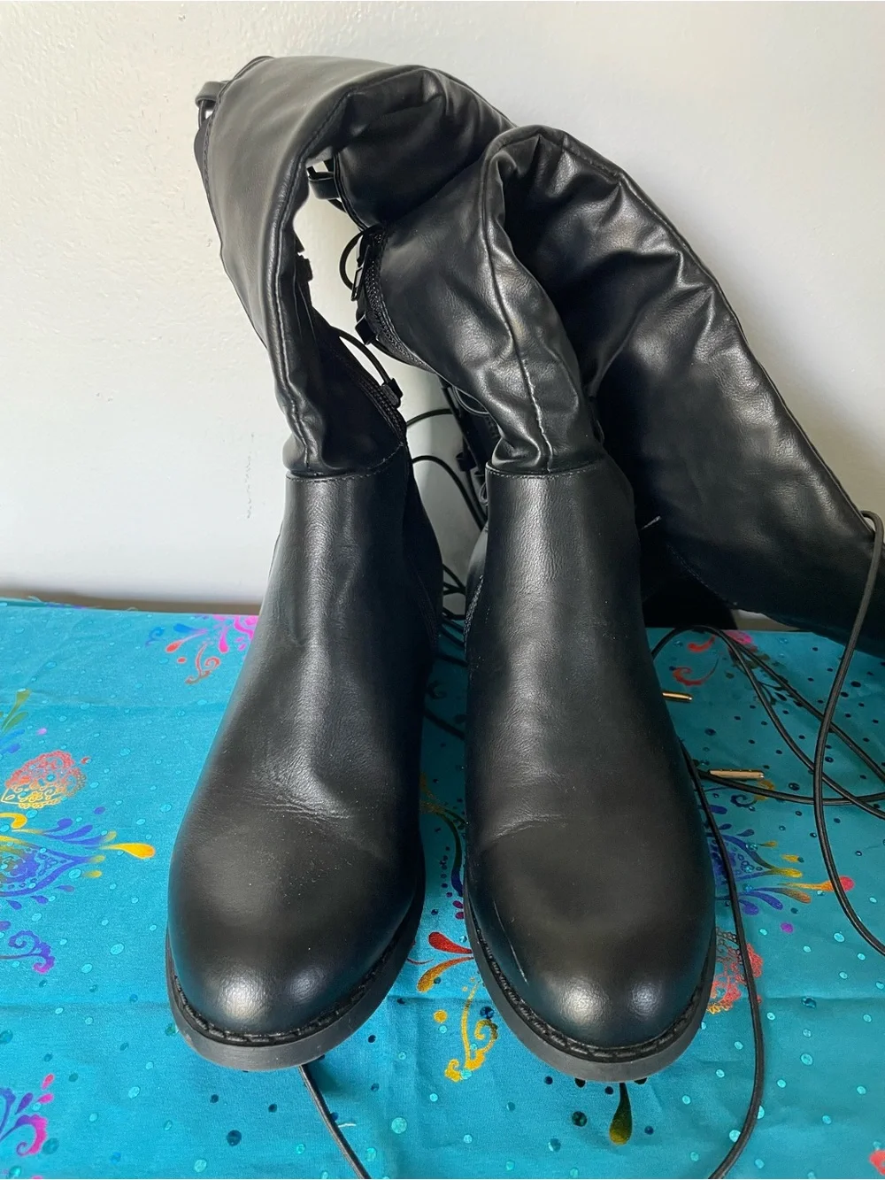 Venus Women’s Over-the-Knee Faux Leather Boots, Size 7